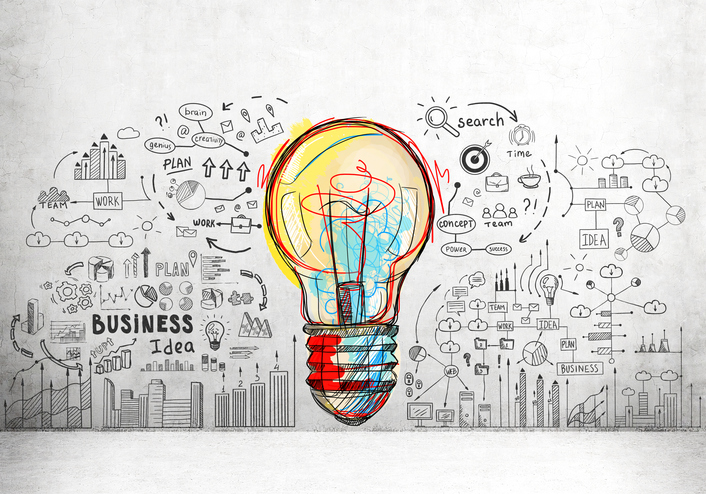 Business brainstorming in entrepreneurship